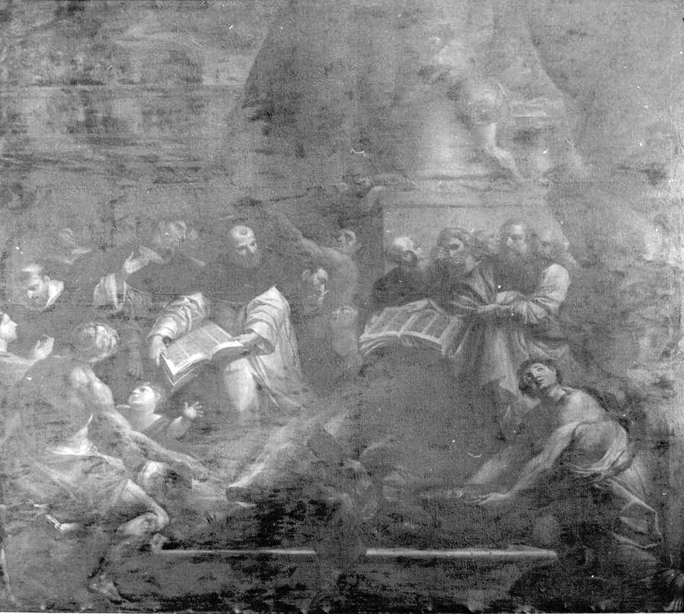 San Domenico e il rogo dei libri degli eretici albigesi - Savona